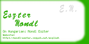 eszter mondl business card